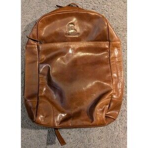 FH Wadsworth Arcola Country Club Brown Leather Golf Backpack